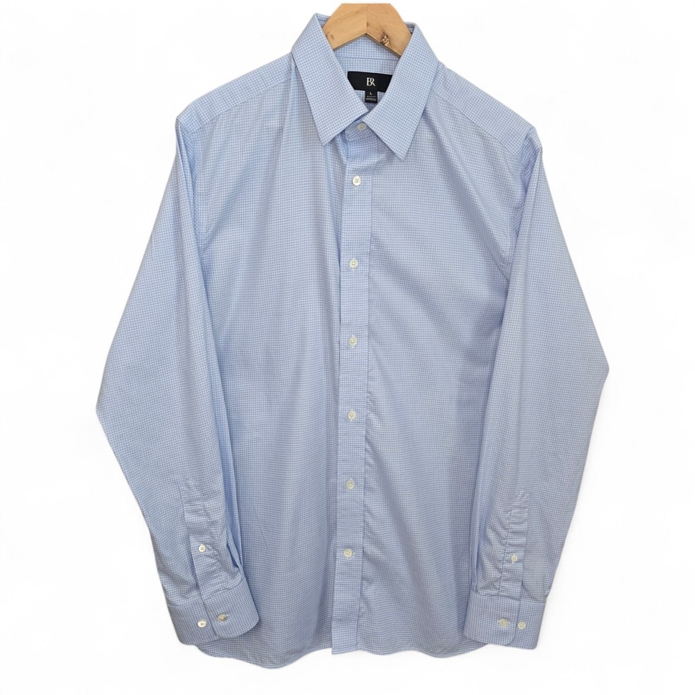 Banana Republic Shirt Mens Large Blue Button Up Slim Fit Long Sleeve 100% Cotton
